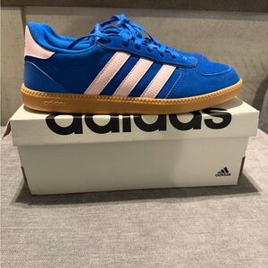 Adidas Royal Blue and Soft Pink Trainers